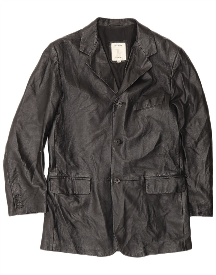 Casaco de couro masculino Conbipel IT 46 pequeno couro preto