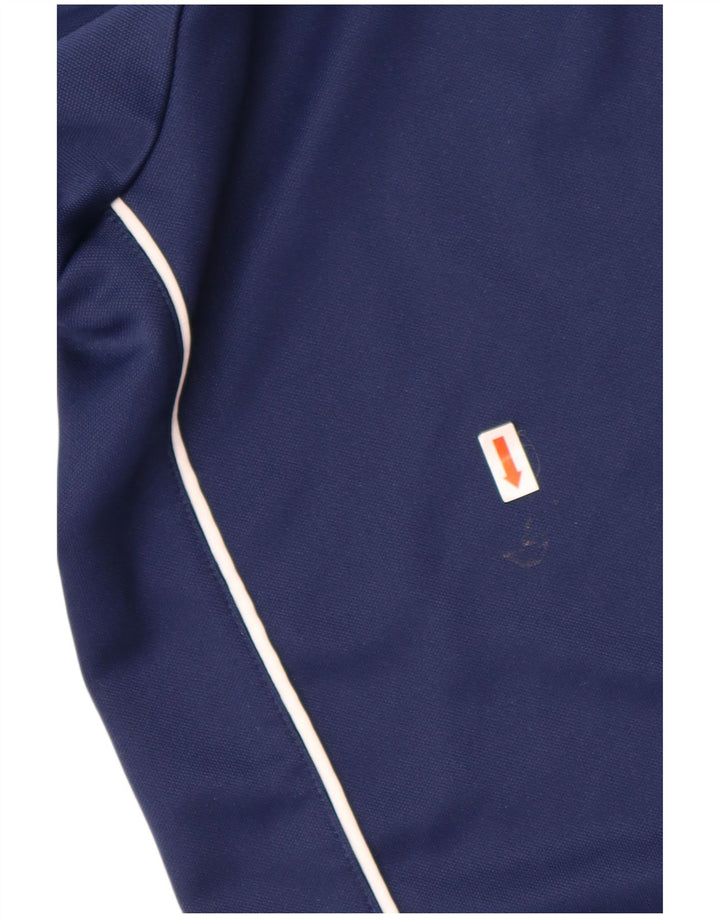 ADIDAS Mens Aeroready Zip Neck Pullover Treino Top Grande Azul Marinho
