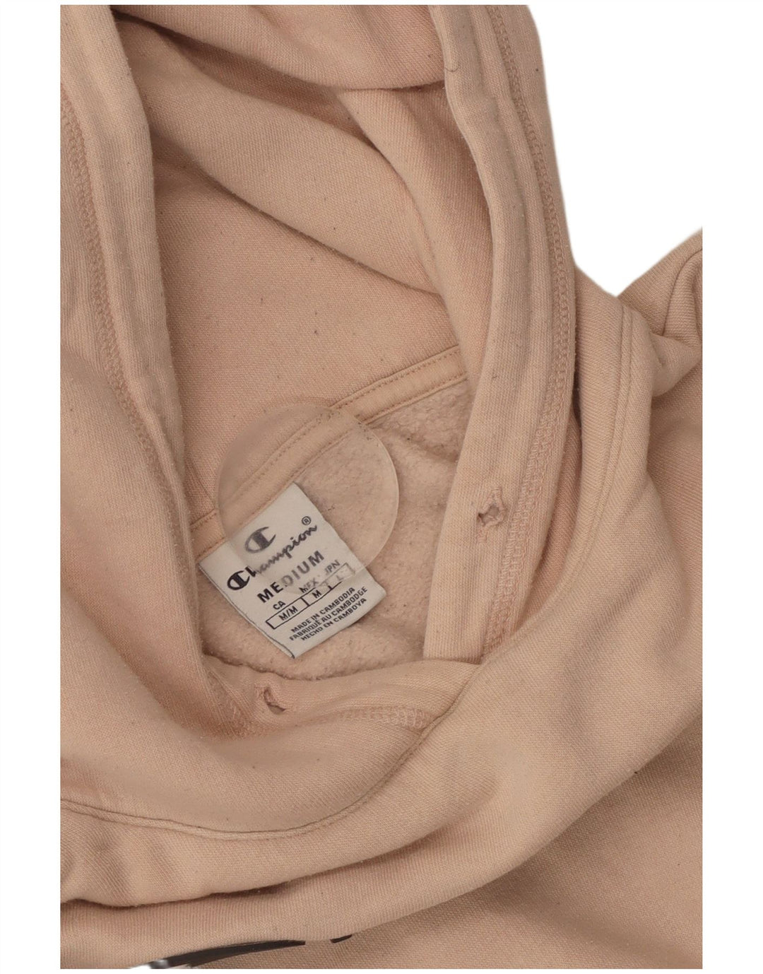 CHAMPION Suéter feminino com capuz gráfico UK 12 rosa médio