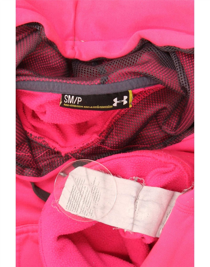 Under Armour feminino gráfico moletom com capuz Reino Unido 10 pequeno poliéster rosa
