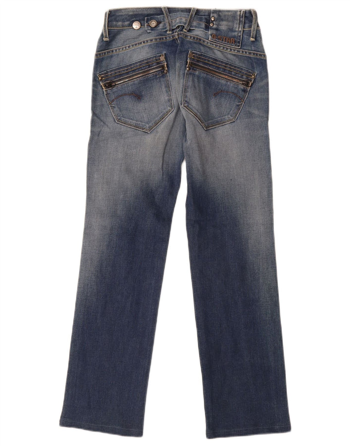 Jeans retos femininos G-Star W24 L28 algodão azul