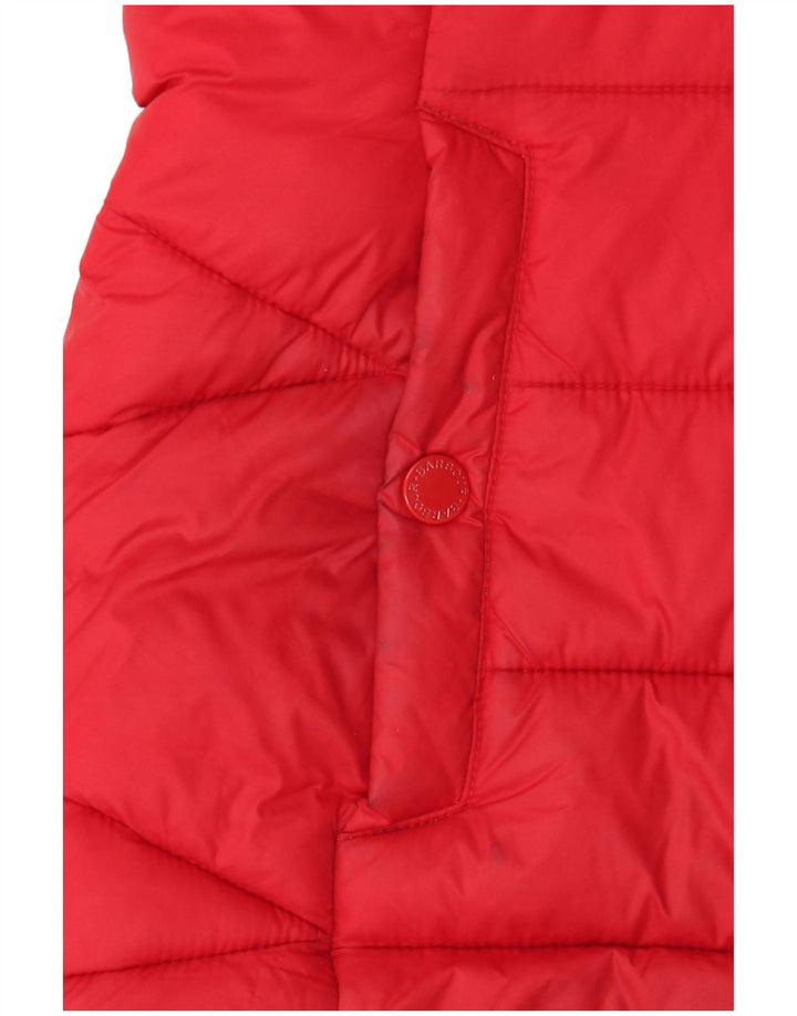Jaqueta acolchoada masculina Barbour UK 8 pequena poliamida vermelha