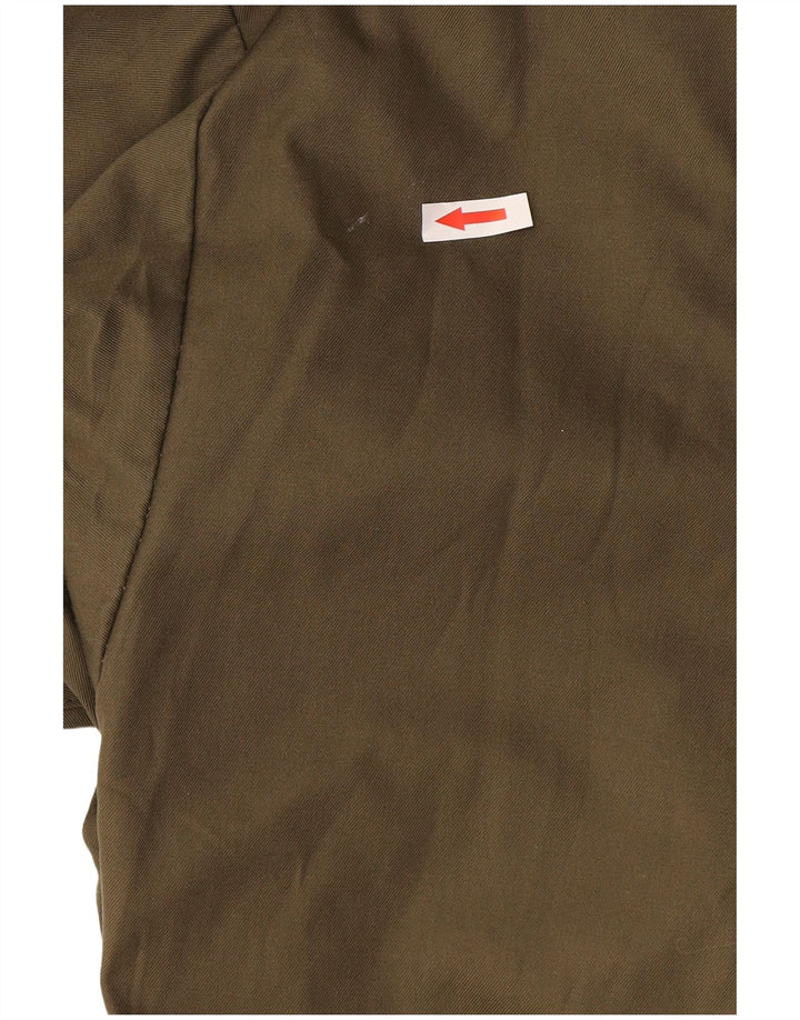 Jaqueta militar masculina vintage UE 46 pequena cáqui