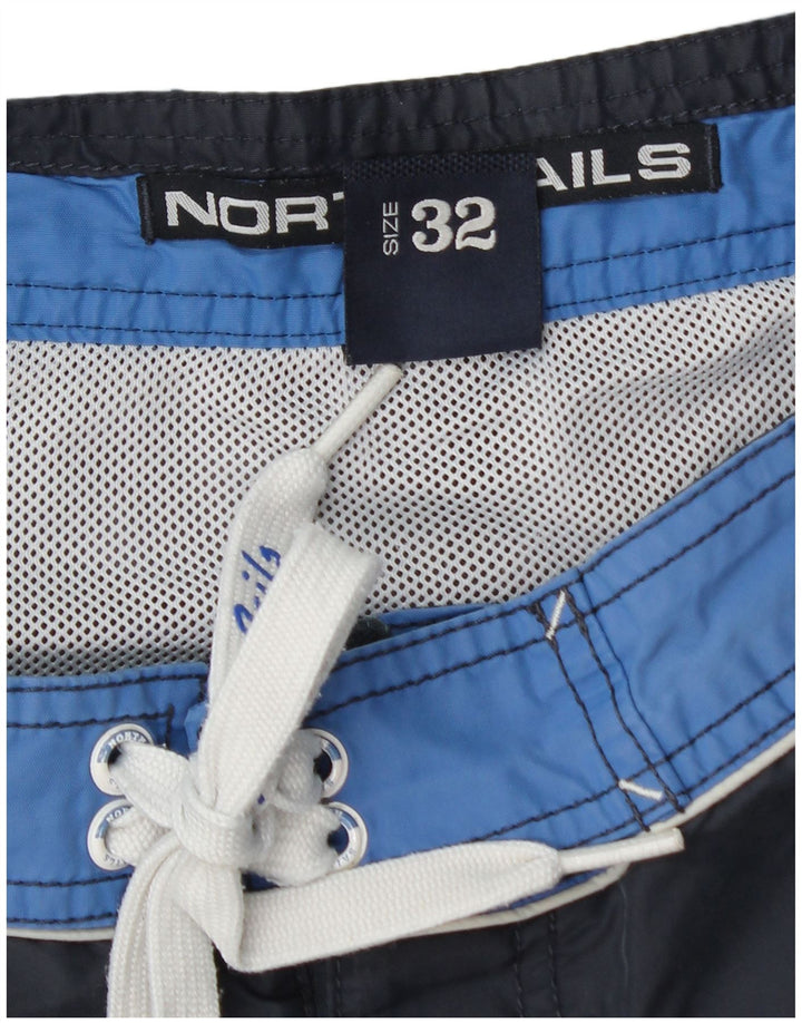 Shorts de natação masculino North Sails médio azul colorblock poliamida