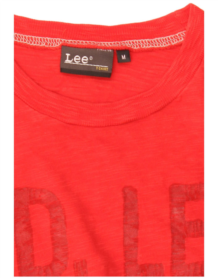 Camiseta gráfica masculina LEE Top médio vermelho