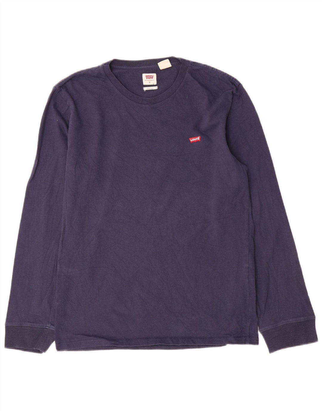 Levi's Mens Standard Fit Top Manga Longa Pequeno Algodão Azul Marinho