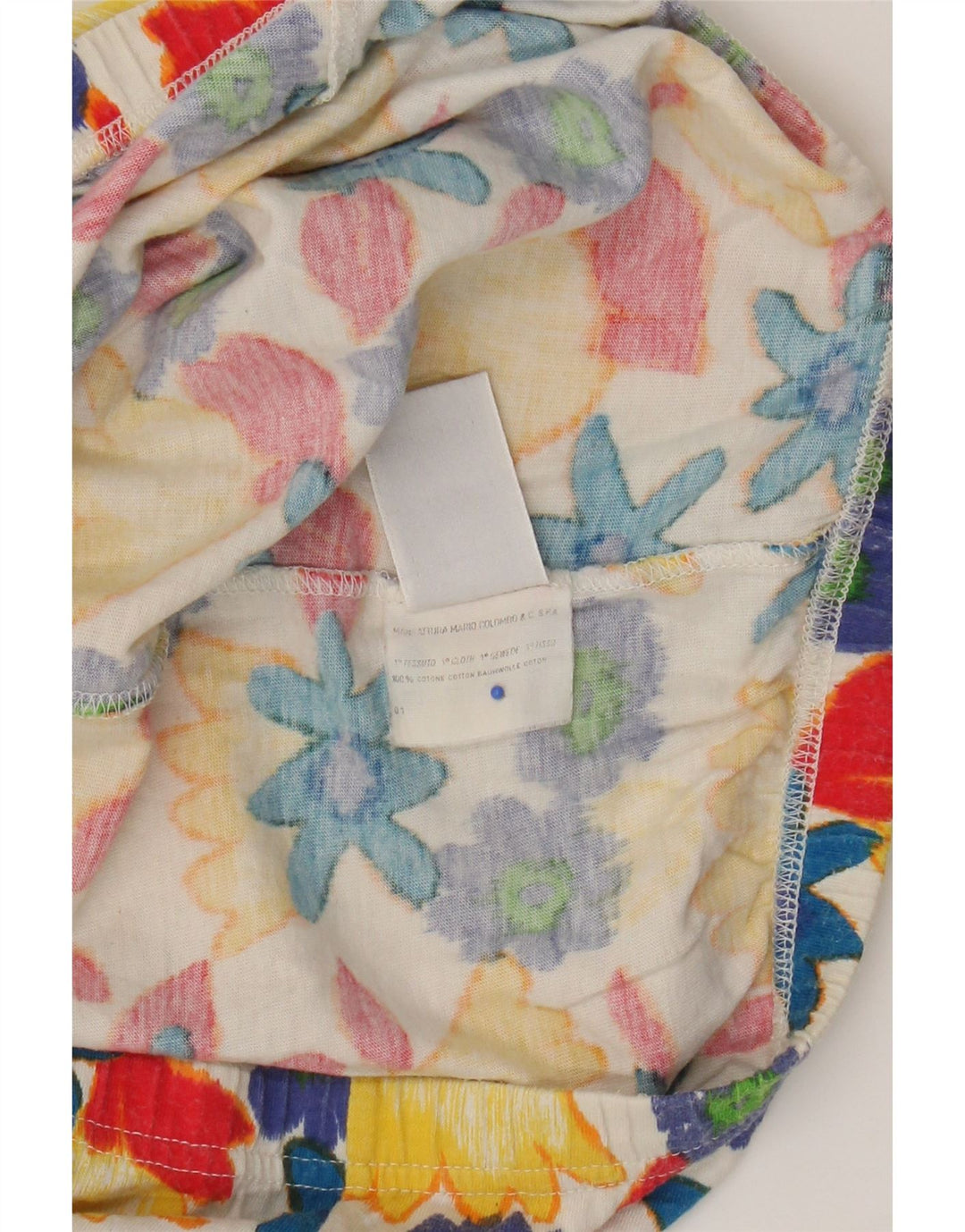 Calça quente feminina Colmar grande W34 algodão floral multicolorido