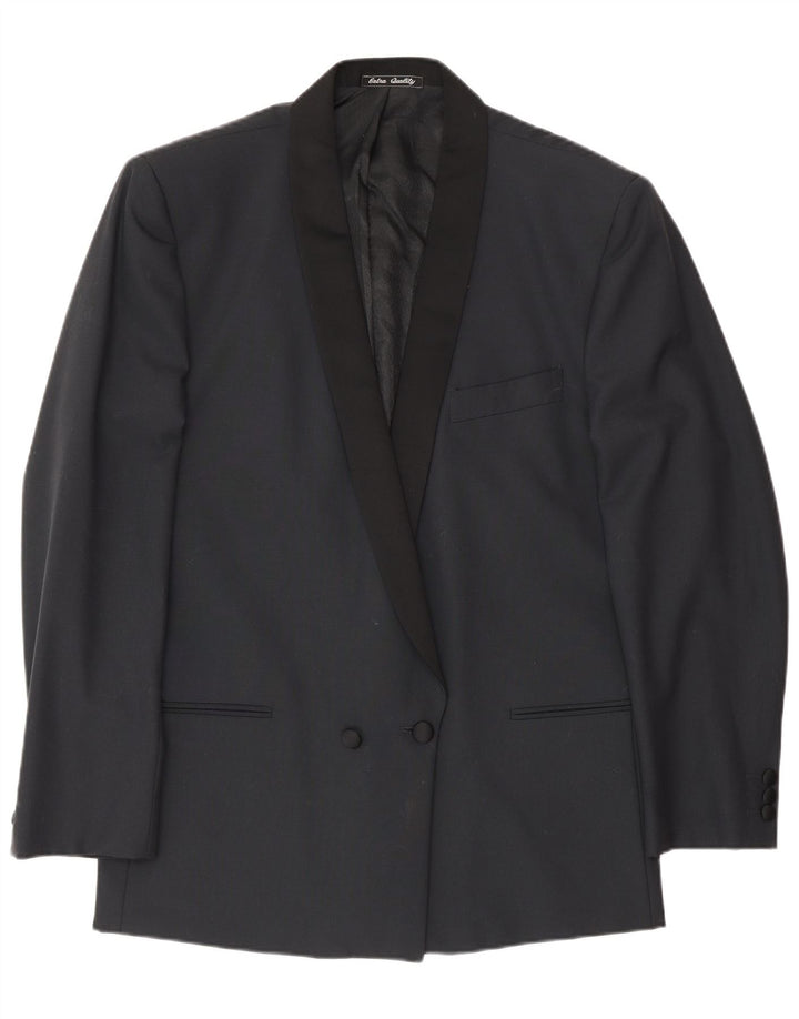 Jaqueta blazer masculina Profilo com peito duplo IT 48 lã virgem preta média