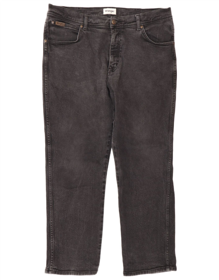 Wrangler Masculino Texas Straight Jeans W40 L30 Cinza Algodão