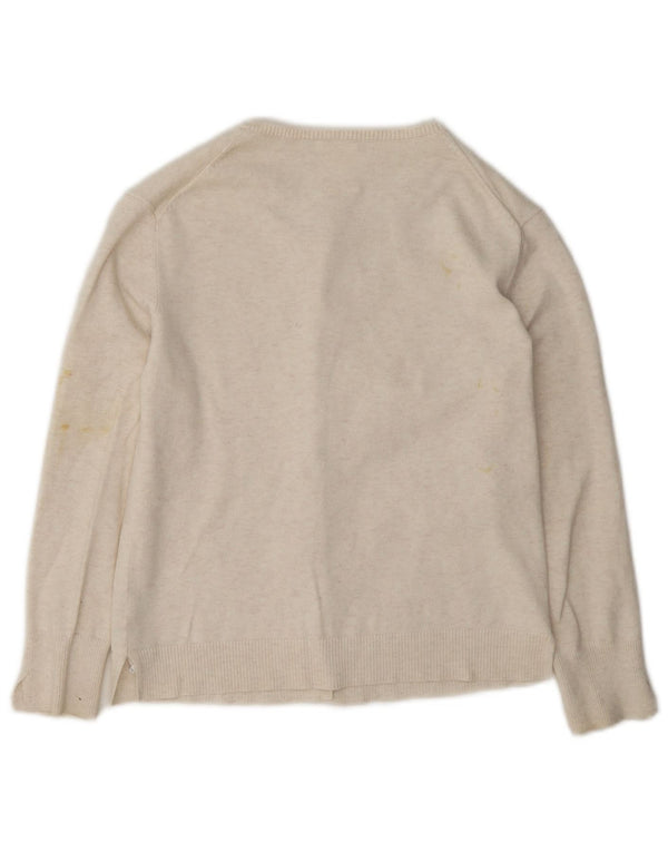 Suéter cardigã feminino Zara 7-8 anos algodão branco