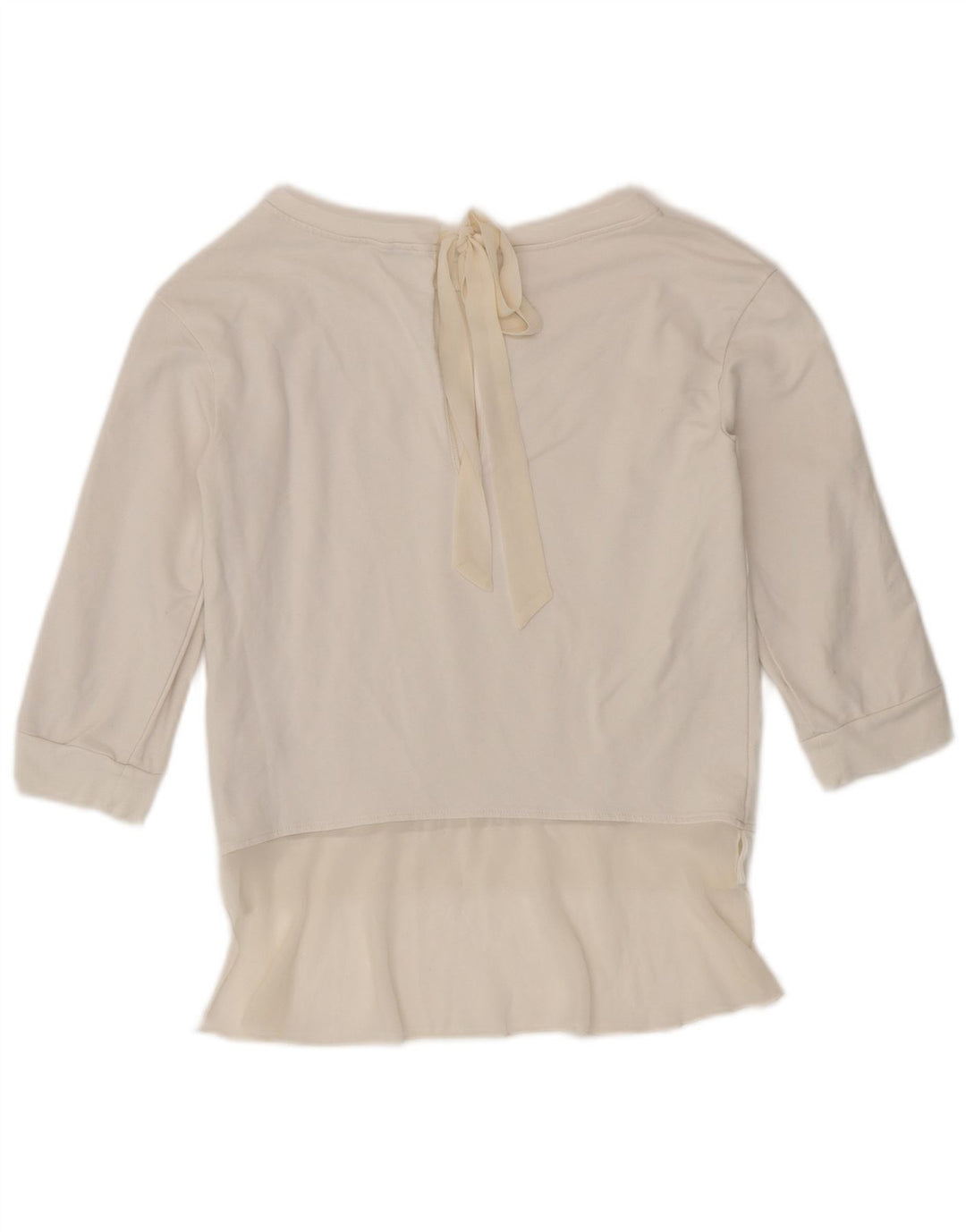 Liu Jo moletom feminino manga 3/4 jumper IT 40 pequeno algodão branco