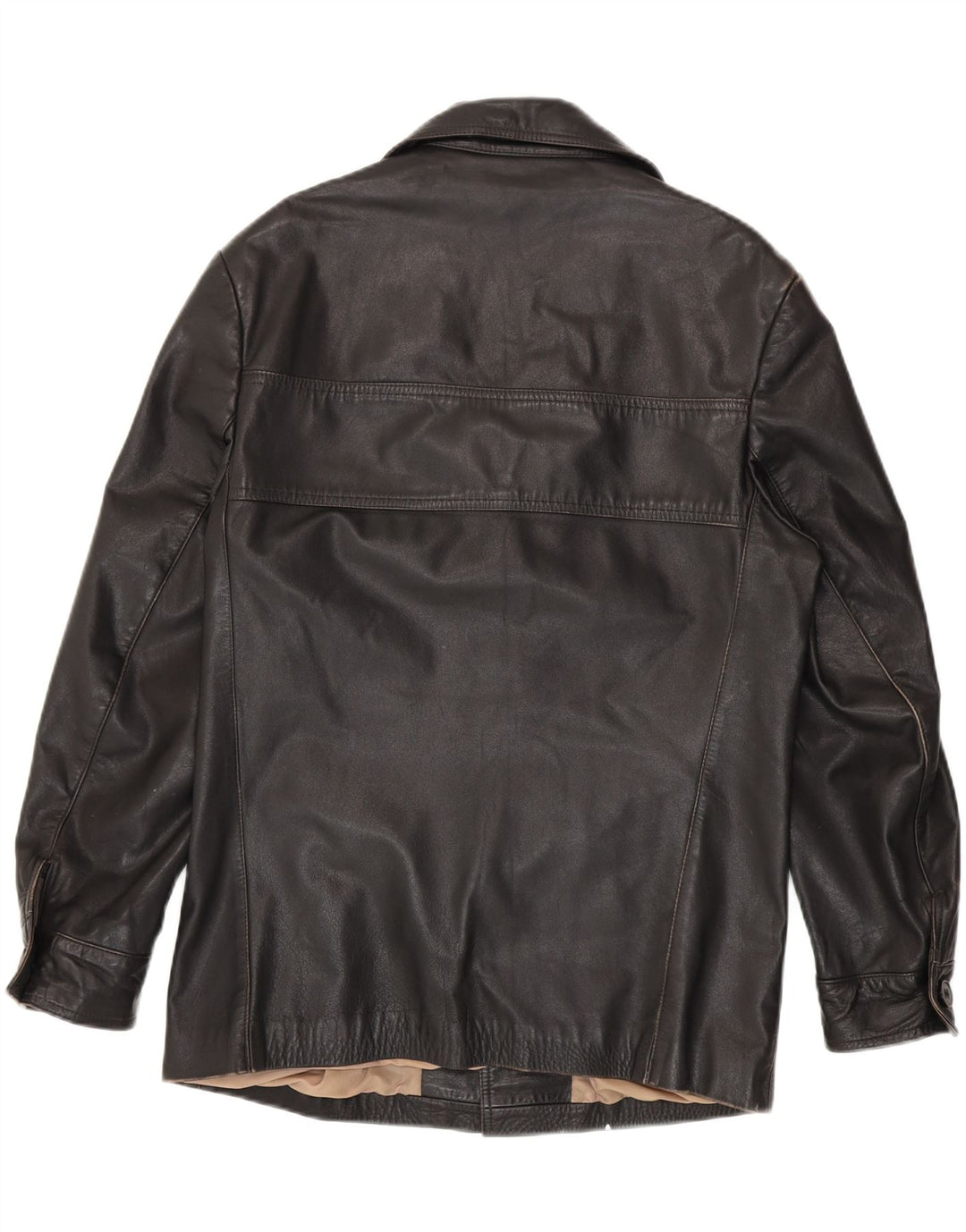 Jaqueta de couro masculina vintage UK 38 couro preto médio