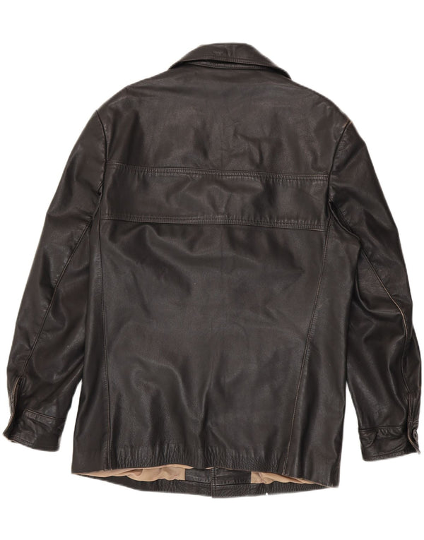 Jaqueta de couro masculina vintage UK 38 couro preto médio