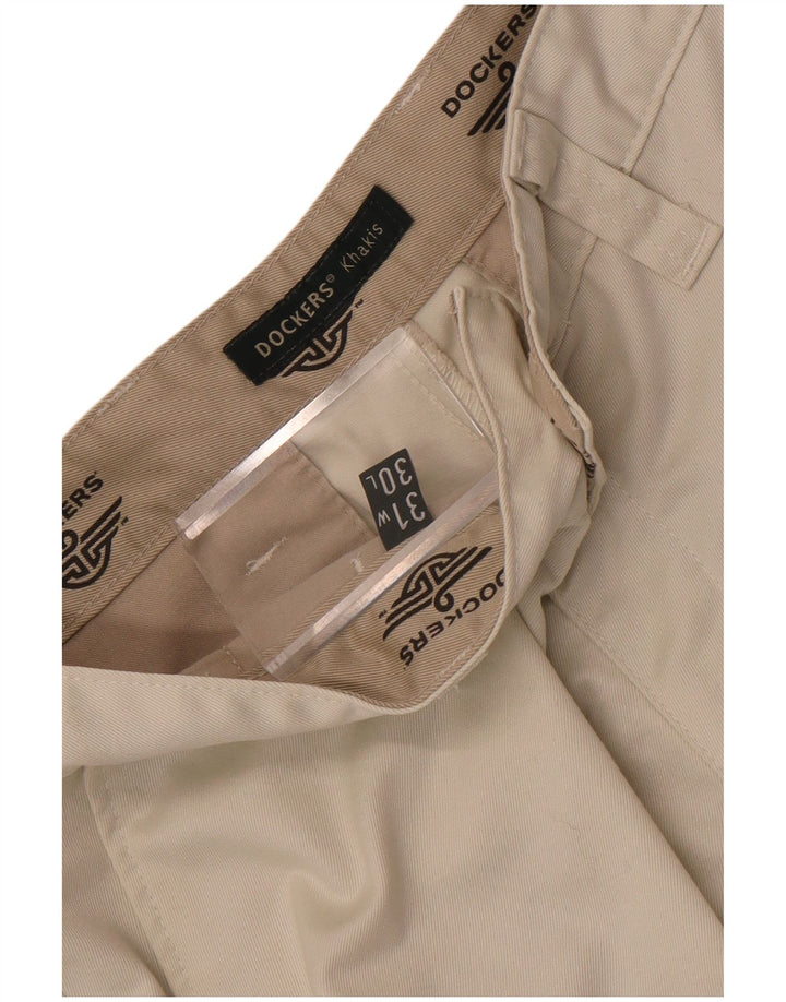 Dockers Mens Khakis Straight Chino Calças W31 L30 Off White