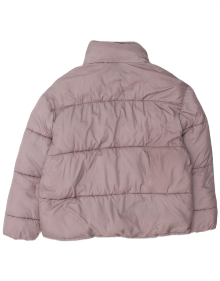 Jaqueta acolchoada feminina Zara UK 14 poliéster rosa médio