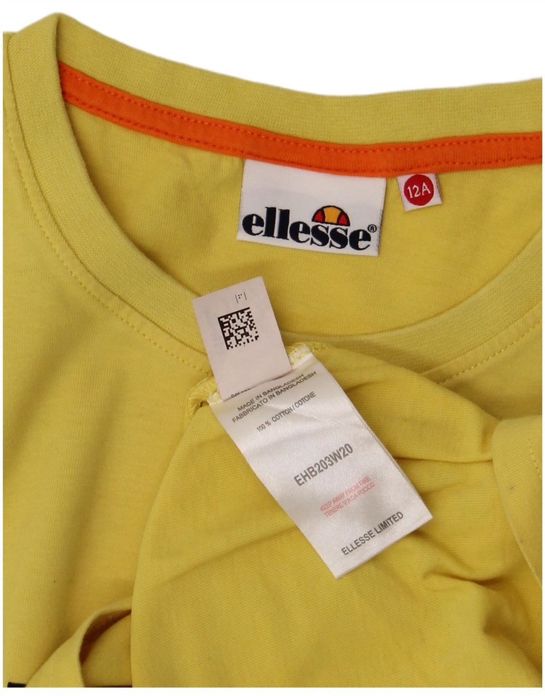 Camiseta Ellesse Boys Graphic 11-12 Anos Algodão Amarelo