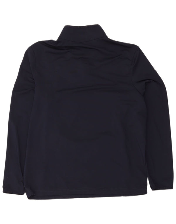 Pulôver masculino Lacoste com zíper e gola alta tamanho superior 6 XL azul marinho poliéster