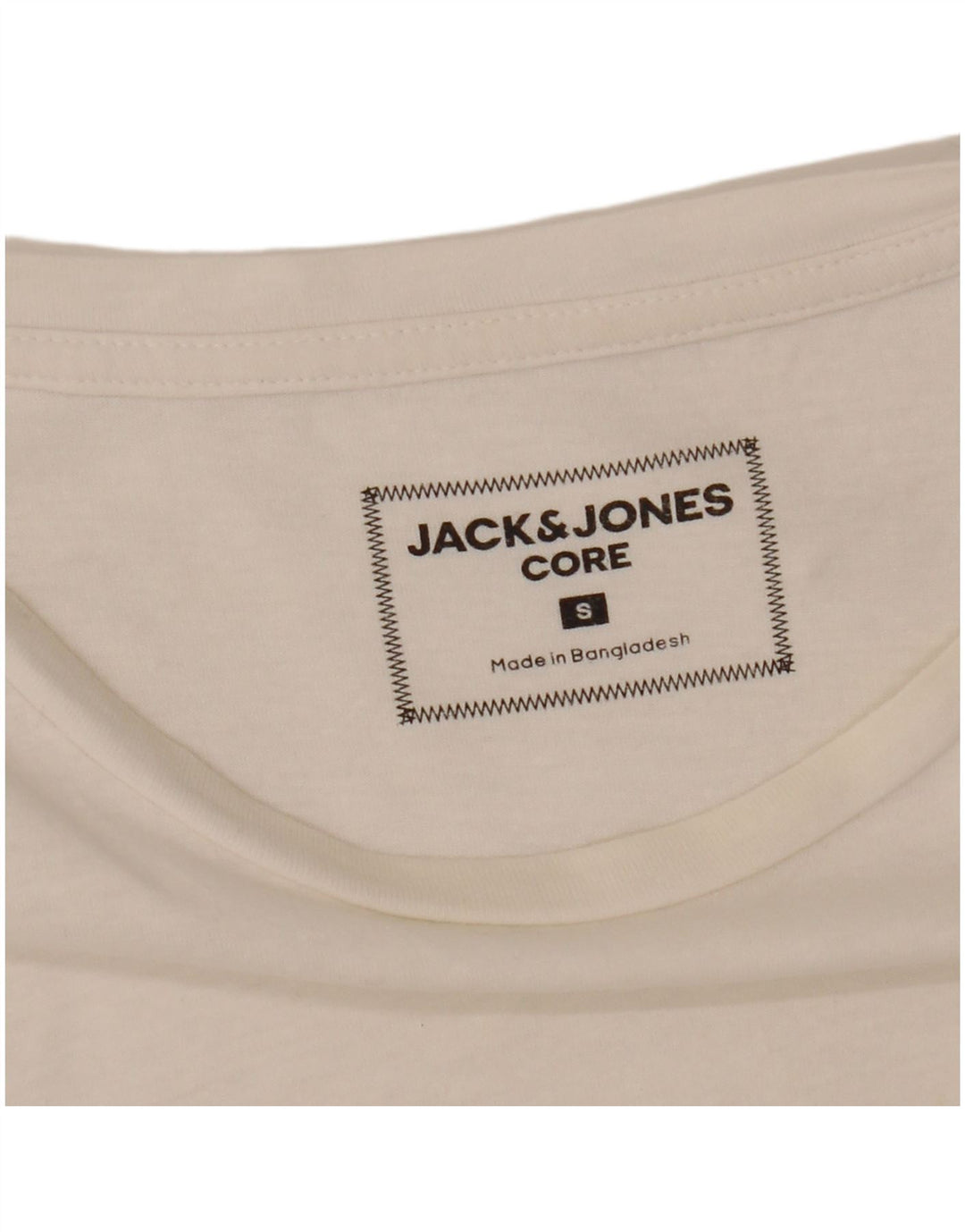 JACK & JONES Camiseta masculina Core Graphic Top Pequeno Branco