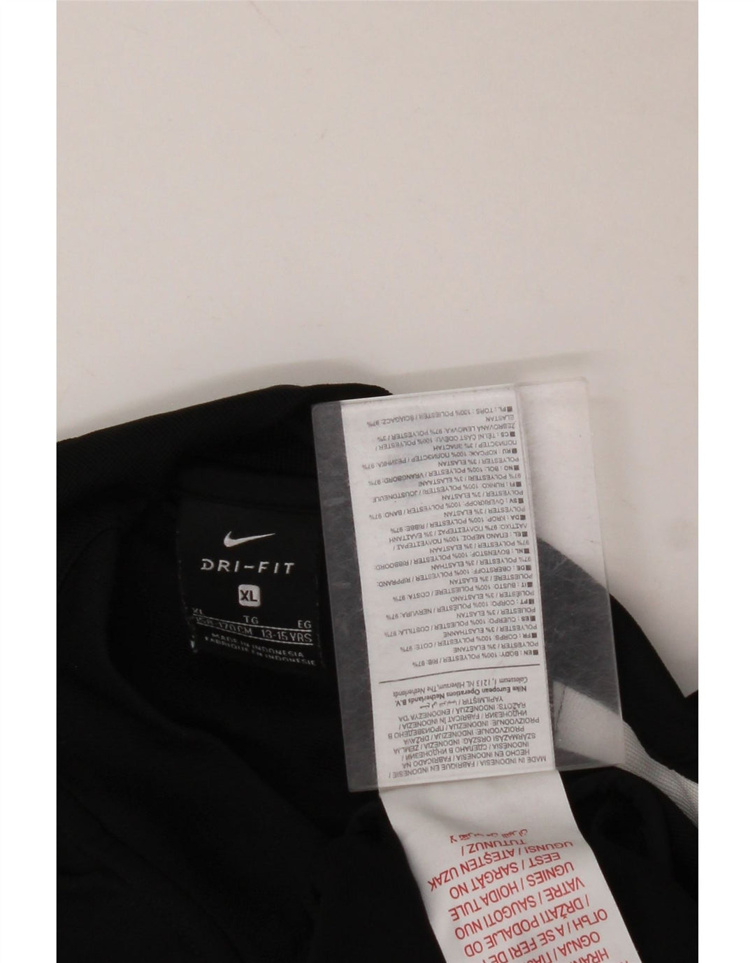 NIKE Meninos Dri Fit Tracksuit Top Jacket 13-14 Anos XL Preto Colourblock