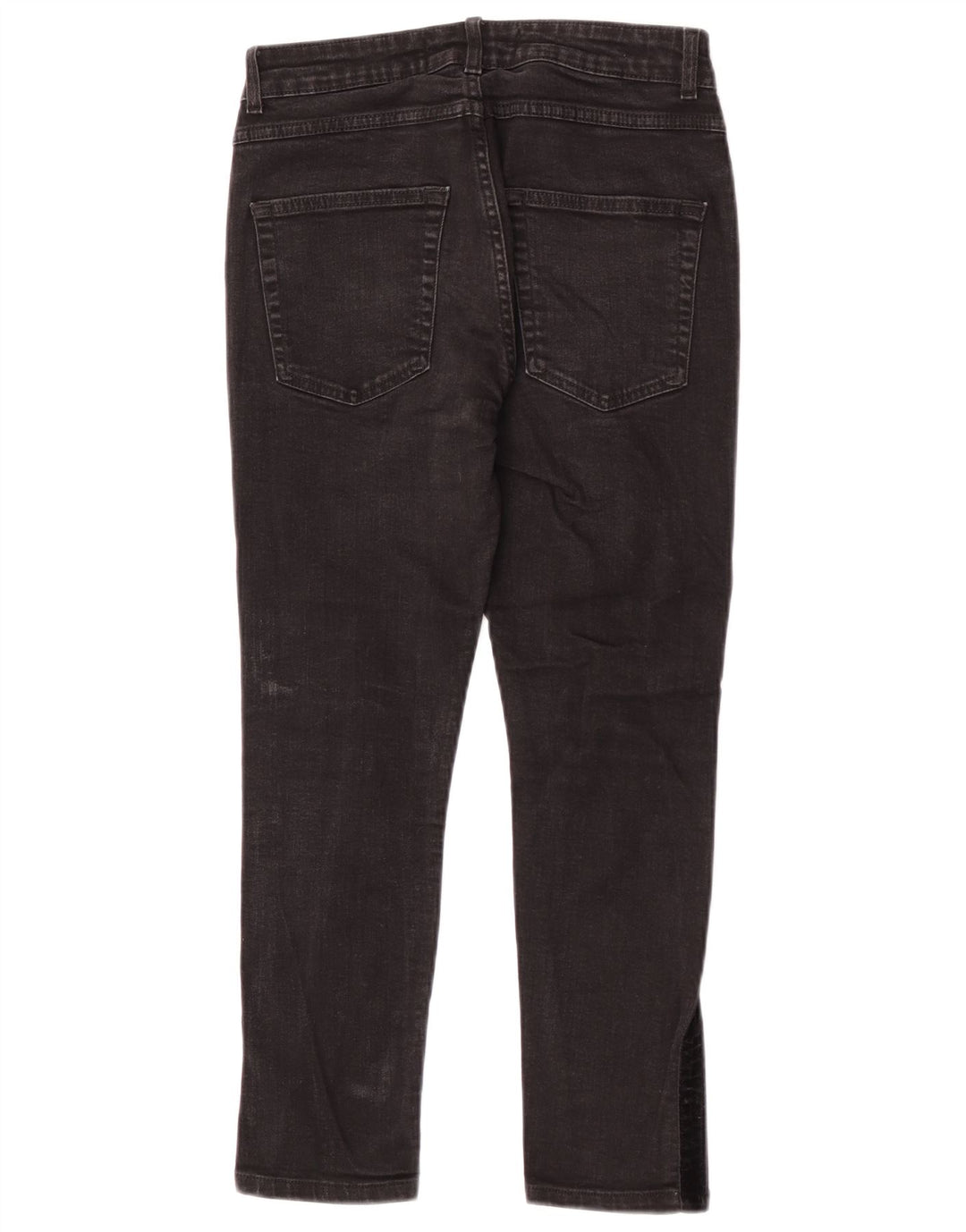 Zara Mens Jeans Cropped EU 38 Pequeno W30 L24 Preto Colorblock