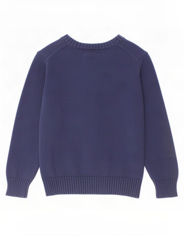 Polo Ralph Lauren Suéter infantil masculino com decote em V 18-24 meses Azul marinho