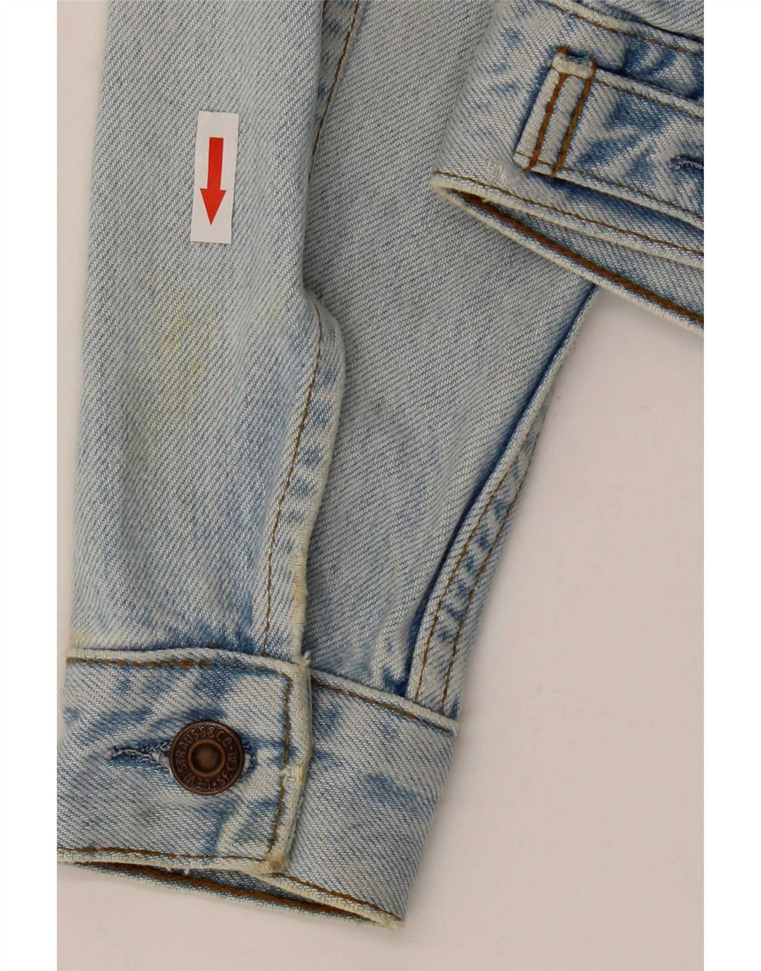 Jaqueta jeans feminina Levi's UK 10 algodão azul pequeno