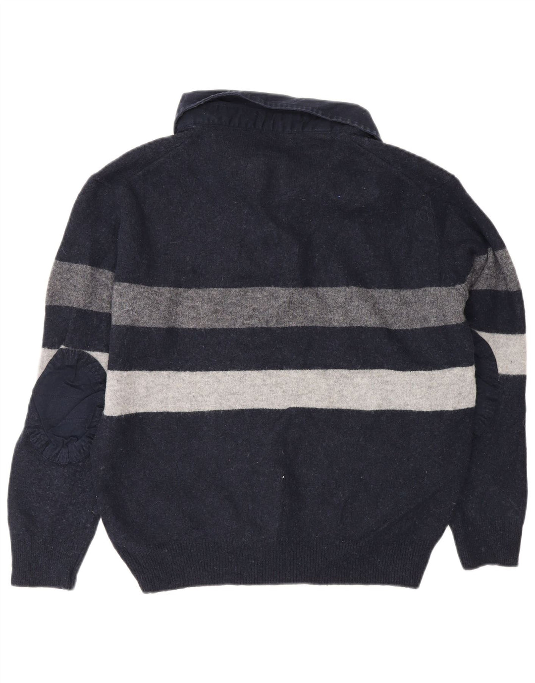Suéter masculino Marks & Spencer Blue Harbour com gola polo azul marinho grande