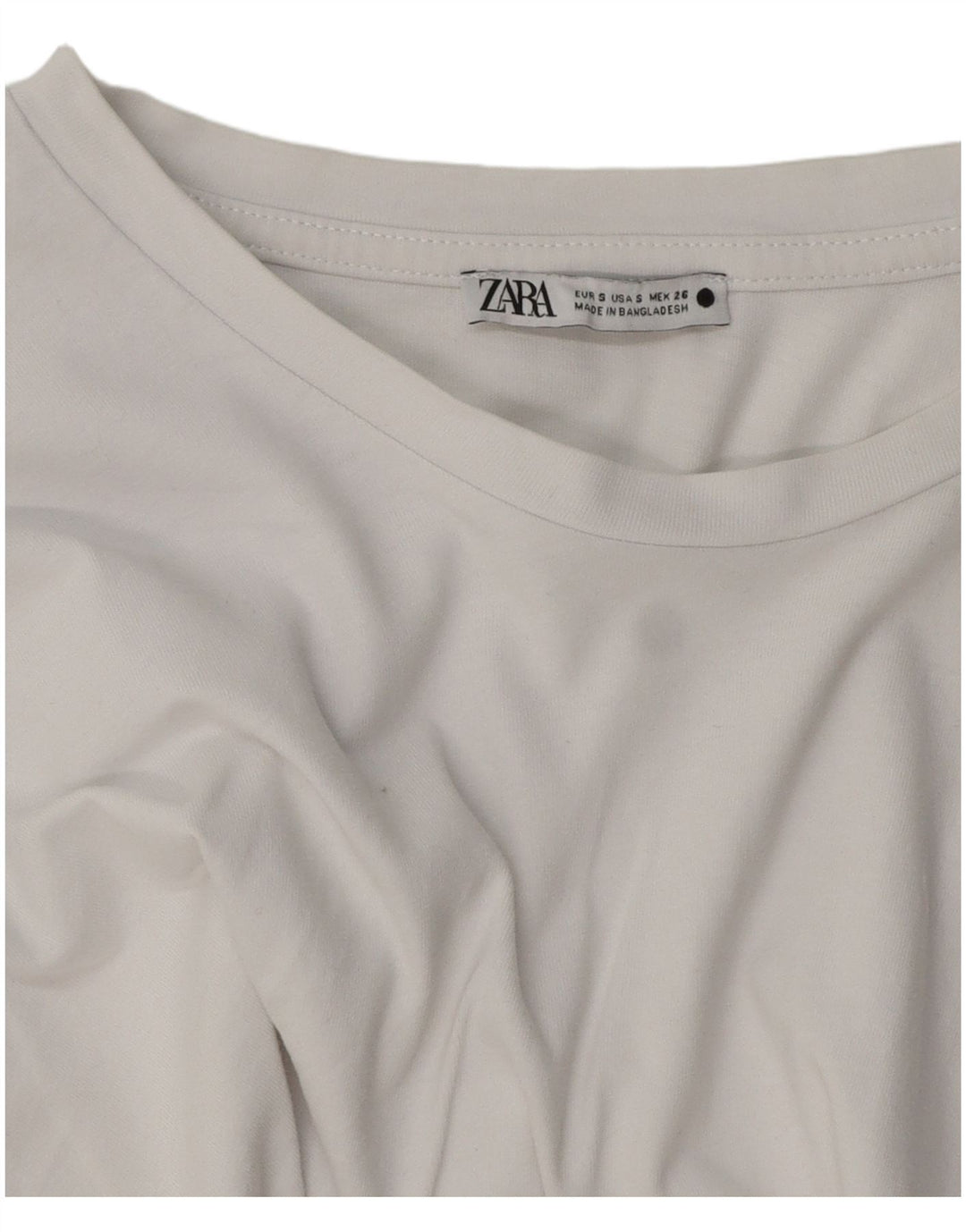 Camiseta feminina grande Zara UK 10 pequena branca