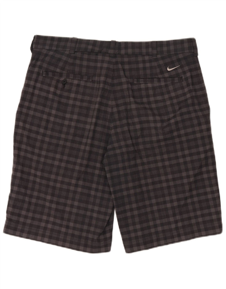 Shorts Nike Masculino Dri Fit Chino W34 Grande Cinza Gingham Poliéster