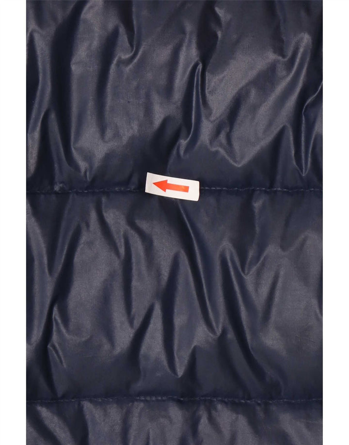 Casaco acolchoado com capuz feminino Benetton IT 42 médio azul marinho poliamida