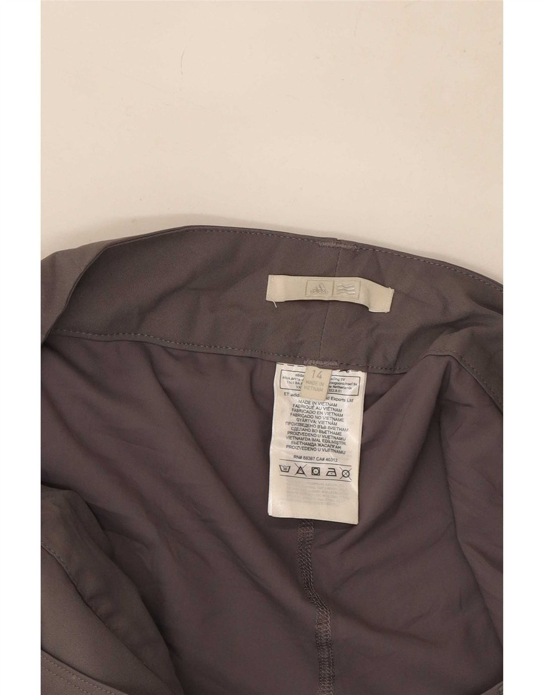 Mini saia feminina Adidas UK 14 grande W32 cinza poliéster