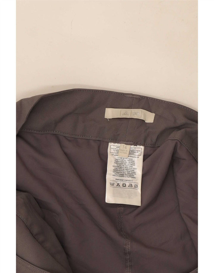 Mini saia feminina Adidas UK 14 grande W32 cinza poliéster