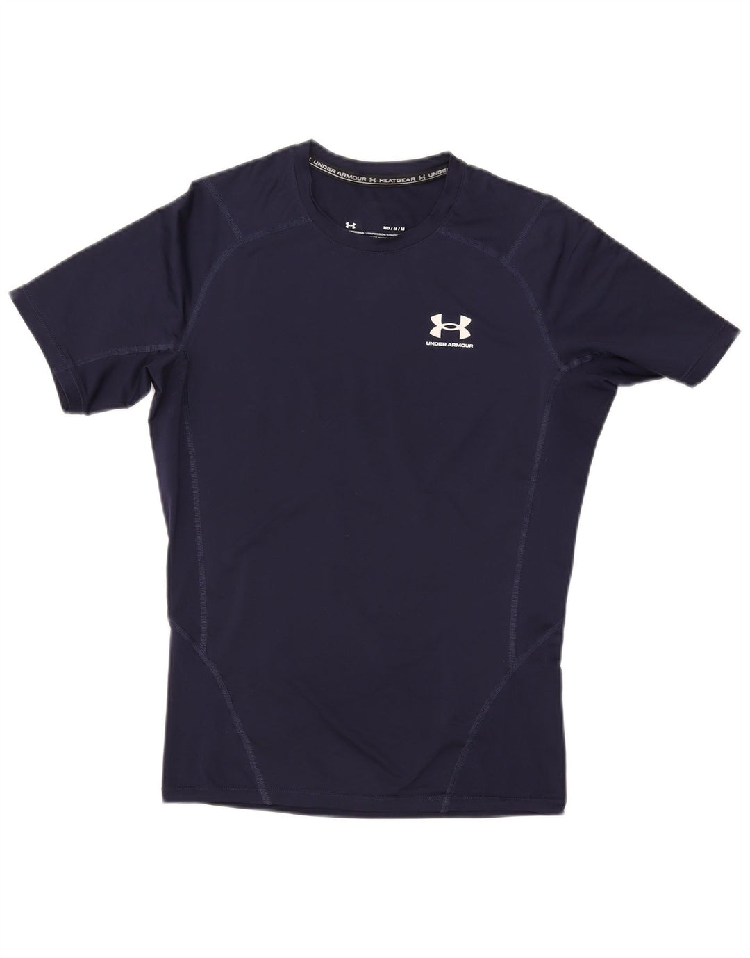 Camiseta masculina Under Armour Heat Gear Top médio azul marinho sintético