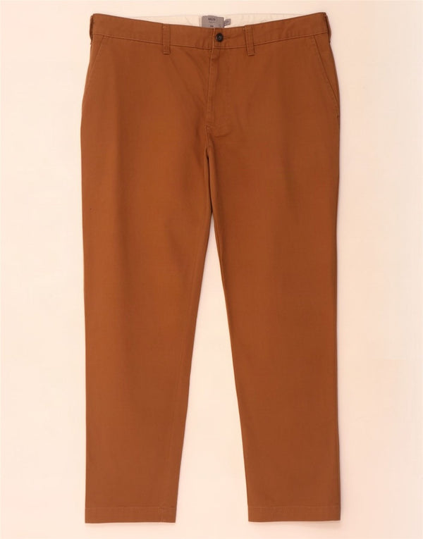 Calça Chino Masculina Slim Marks & Spencer W36 L29 Algodão Marrom