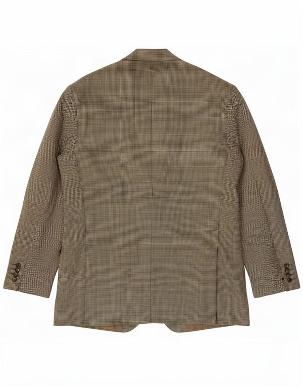 Marks & Spencer Mens 2 Button Blazer Jacket UK 44 XL Gold Houndstooth