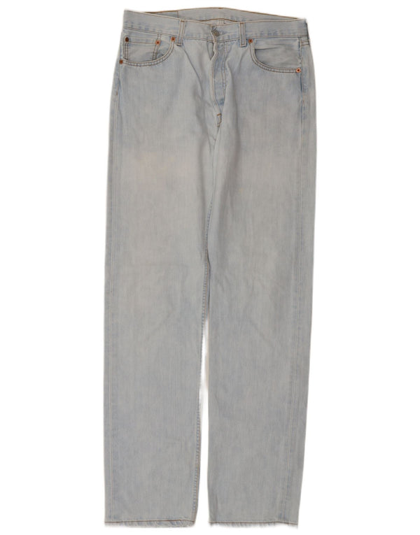 LEVI'S Mens 501 Straight Jeans W34 L36 Blue Cotton