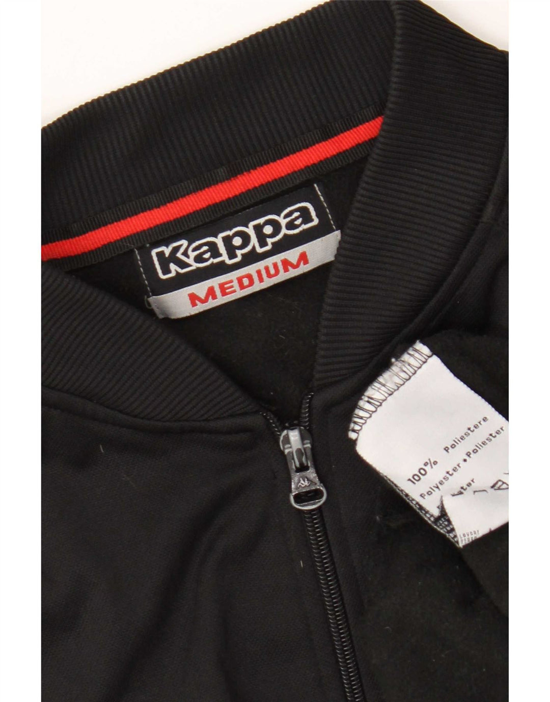 Kappa Mens Treino Top Jaqueta Médio Poliéster Preto
