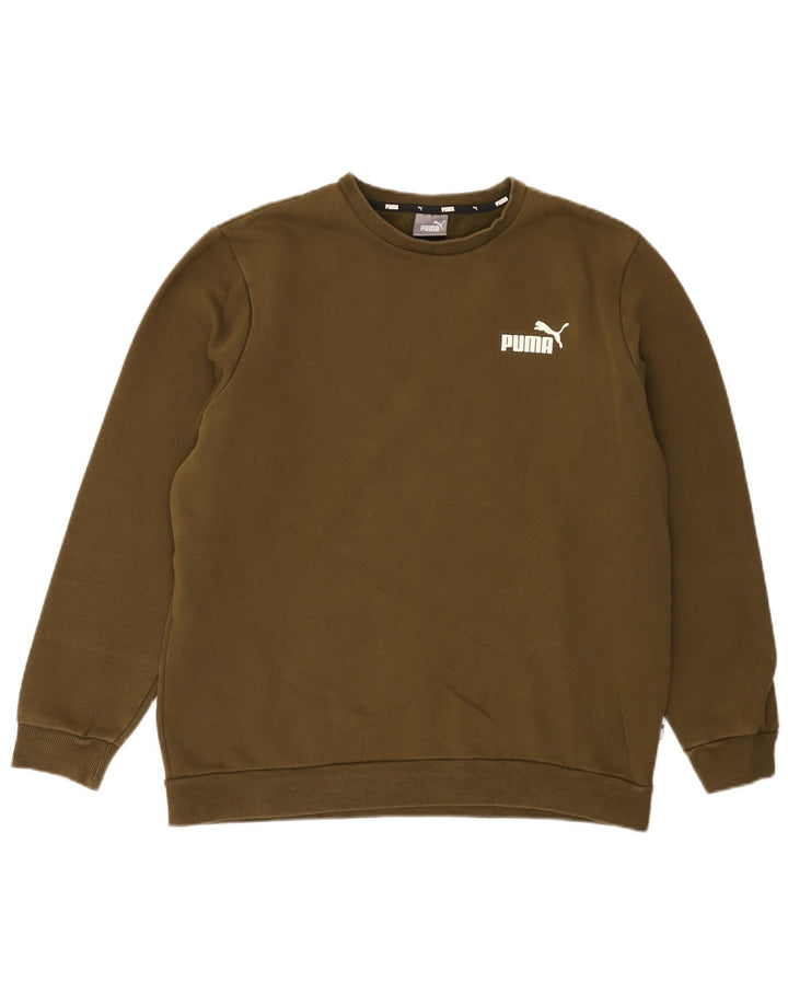 Puma moletom masculino jumper grande algodão cáqui