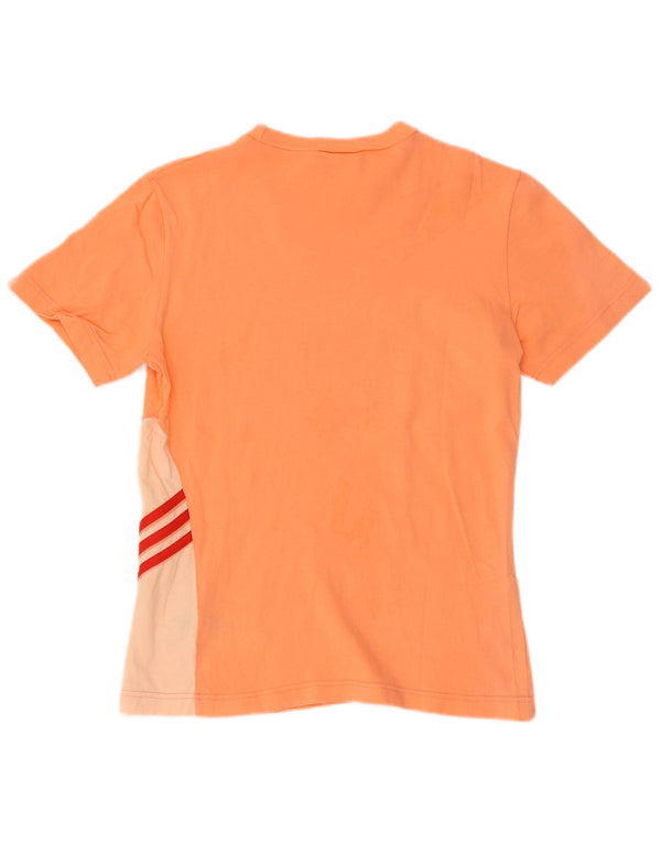 Camiseta feminina Adidas de manga curta Top UK 12 Medium Orange Colourblock