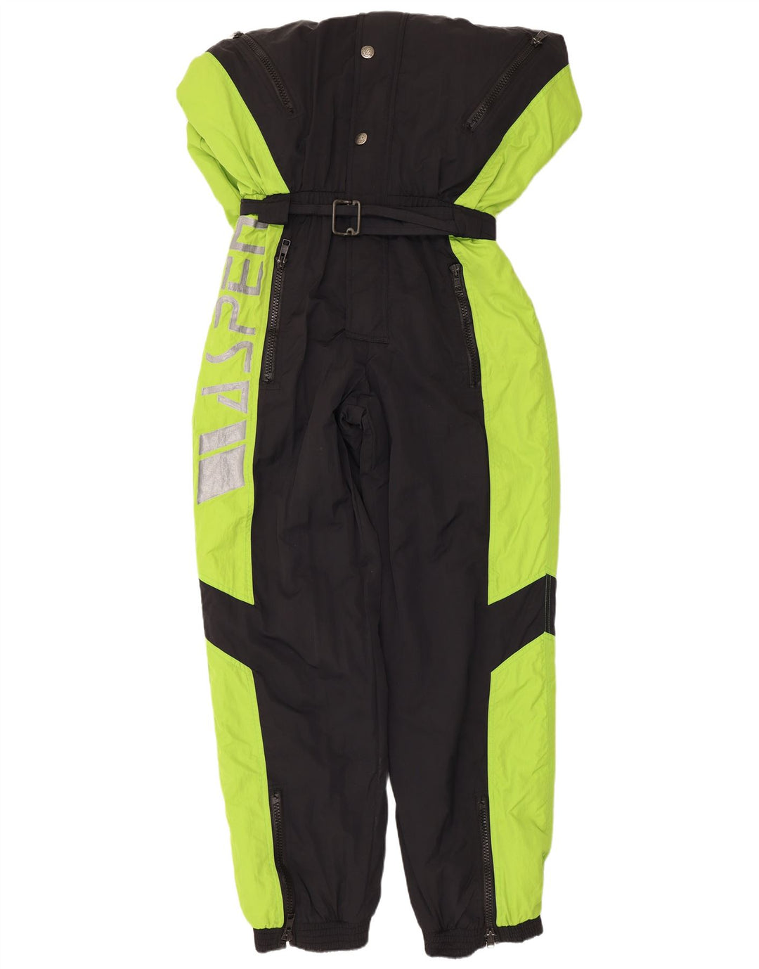 Macacão de esqui gráfico masculino vintage médio preto colorblock poliamida