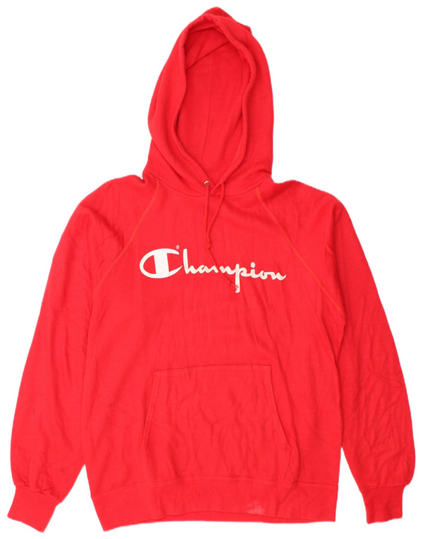 Jumper feminino com capuz gráfico CHAMPION Reino Unido 16 grande acrílico vermelho