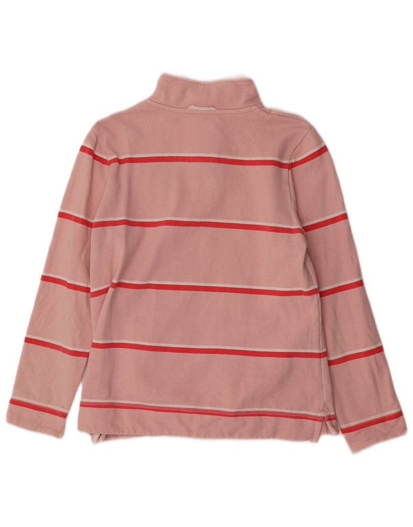 Crew Clothing moletom feminino jumper UK 12 listrado rosa médio
