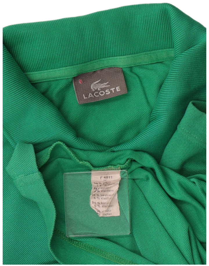 Camisa polo masculina LACOSTE tamanho 5 grande algodão verde