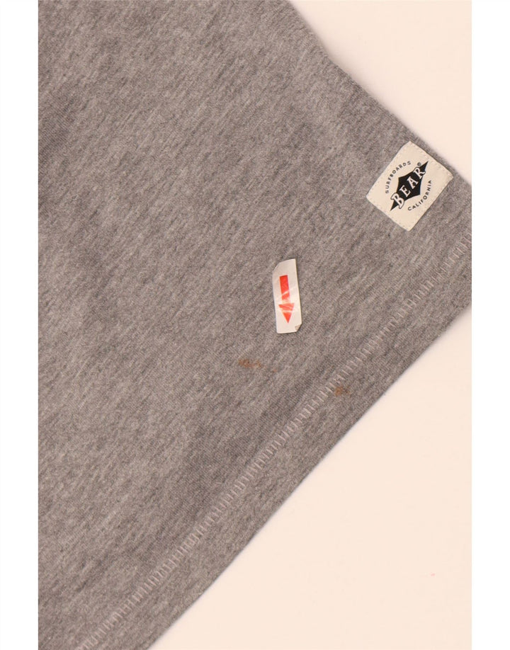 Camiseta masculina Bear com estampa gráfica XL poliéster manchado cinza