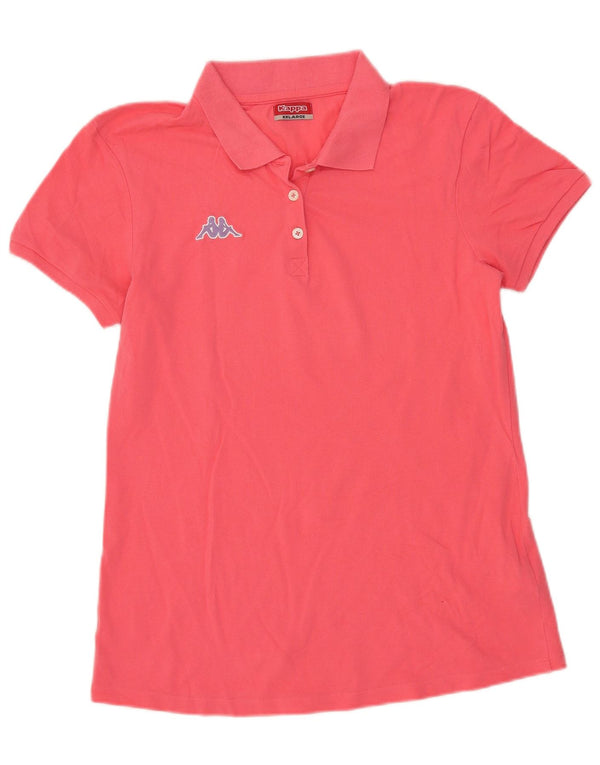 Camisa polo feminina Kappa UK 20 2XL algodão rosa