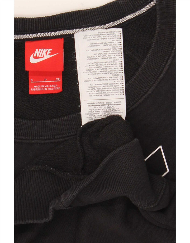 Moletom Nike Feminino Oversized Crop Graphic Jumper UK 10 Pequeno Preto