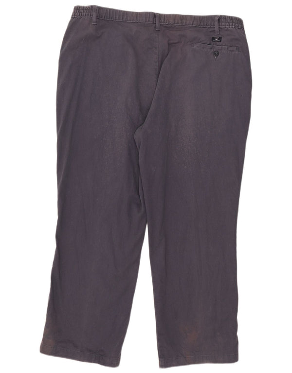 Calça chino masculina Marks & Spencer Blue Harbor Pegged W44 L29 algodão marinho