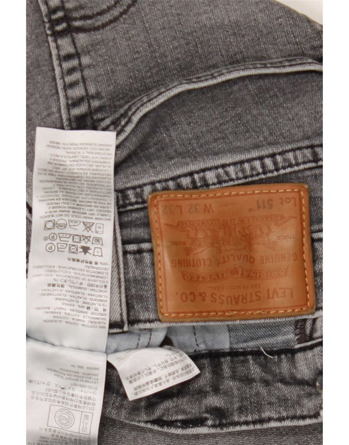 Calça Jeans Levis 511 Slim Masculina W32 L32 Cinza Algodão