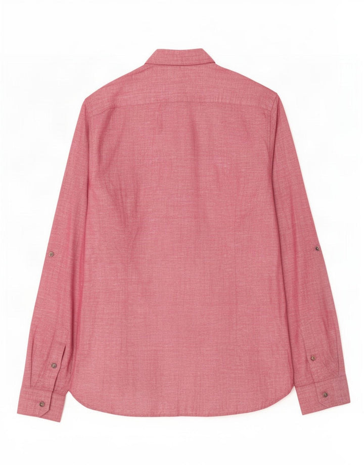 Camisa masculina Ted Baker tamanho 4 grande linho rosa