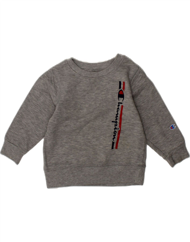 CHAMPION Baby Boys Graphic Sweatshirt Jumper 18-24 Months Grey Cotton Vintage Champion and Second-Hand Champion from Messina Hembry 